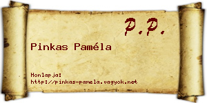 Pinkas Paméla névjegykártya